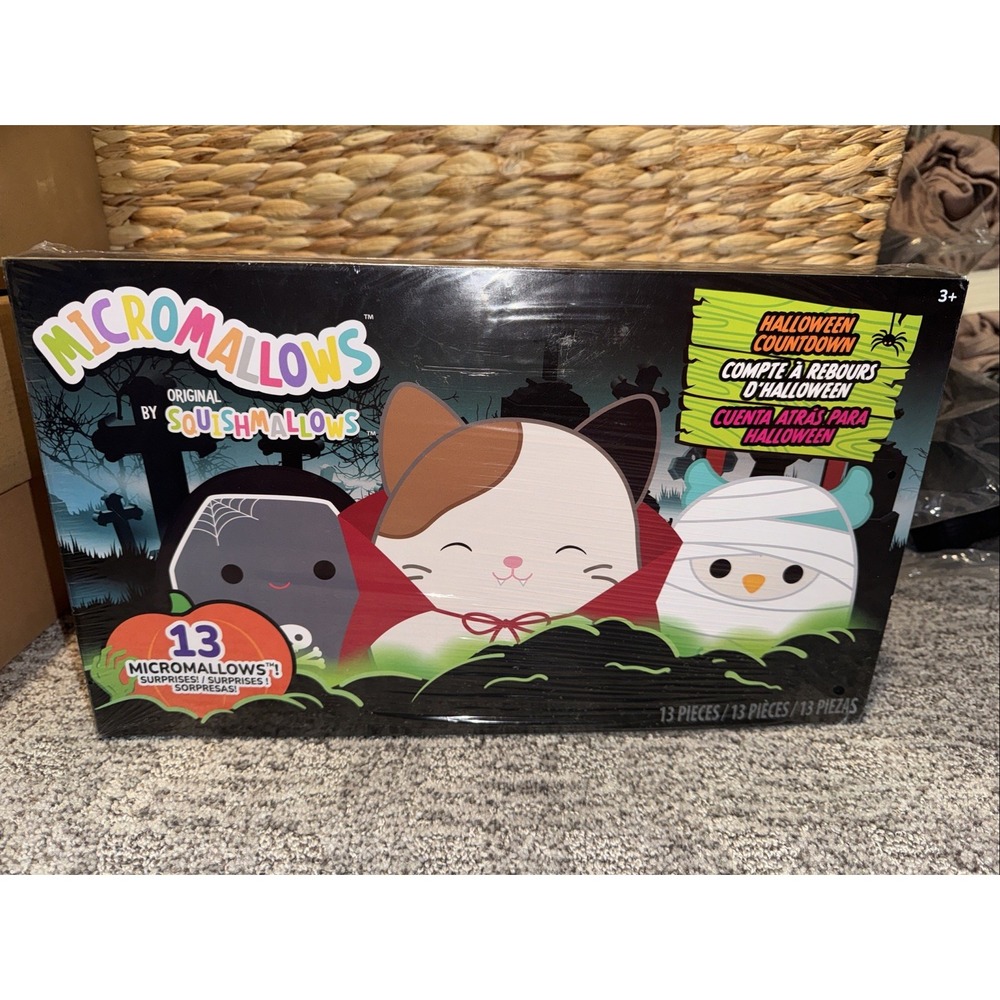 Squishmallows 13 Micromallows Sealed Halloween 2025‎ Countdown Calendar NIB RARE